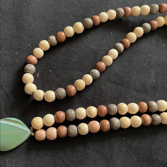 Hand assembled beaded necklace tree of life - Picture 3 of 6